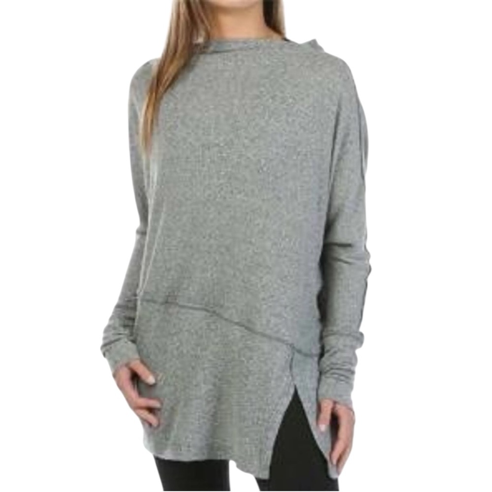 Free People We The Free Londontown Thermal Top Light Gray Sz S Like New